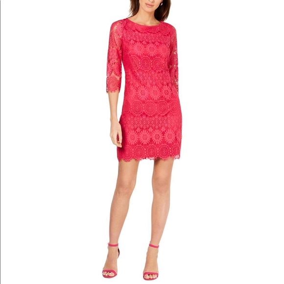Jessica Howard Dress 34 Sleeve Lace 
